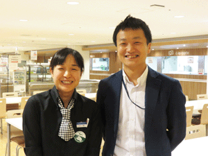 「和食＋牛乳を親しめる環境づくりをしたい」と森永乳業の飯田アシスタントリーダー（右）