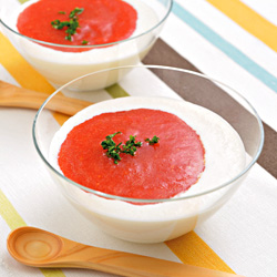 ピリ辛トマトのとろとろミルクスープ