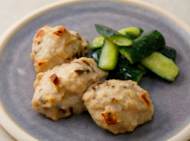 鶏の麩入りミルク塩昆布つくね